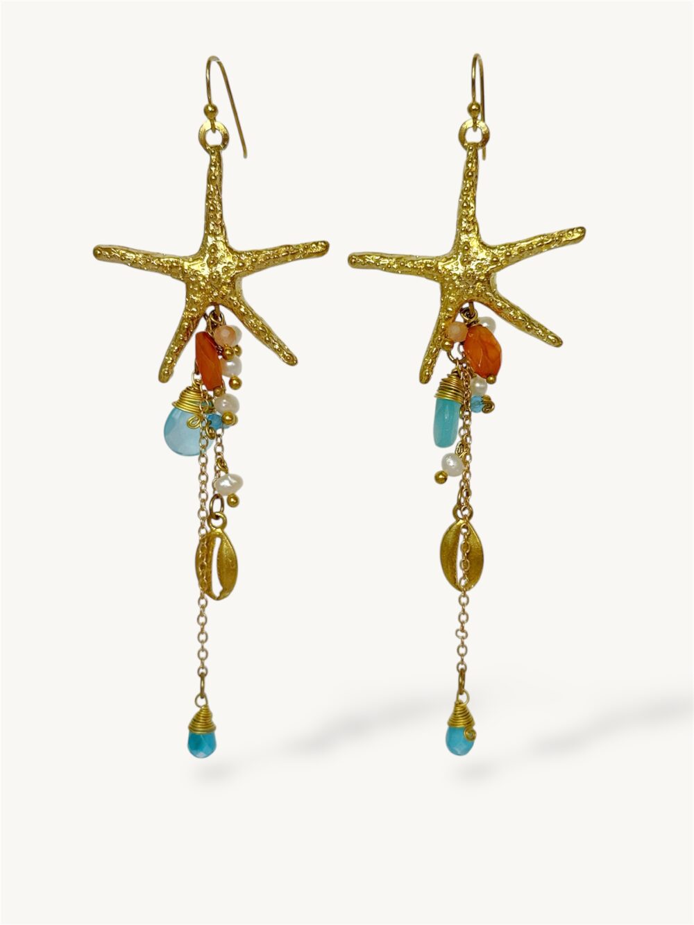 STARFISH EARRINGS - LIGHT BLUE