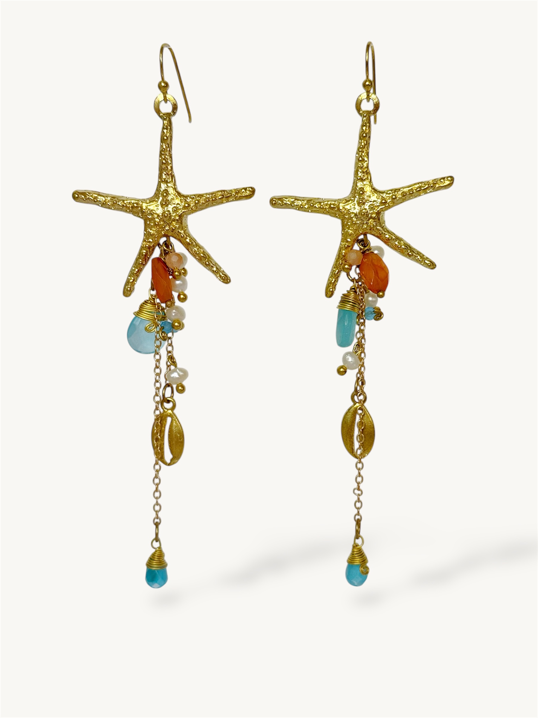 STARFISH EARRINGS - LIGHT BLUE