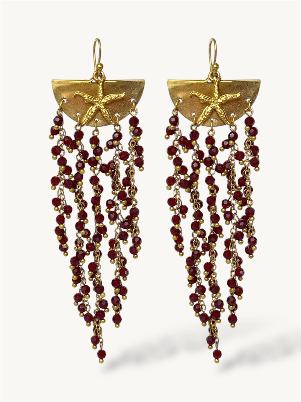 SEA STAR EARRINGS - BORDEAUX