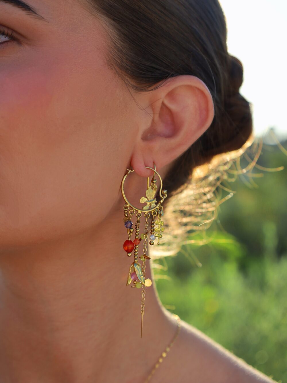 Crystal hoop earrings